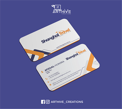 Business Card For Shanghai Travel branding design graphic design illustration illustrator logo photoshop social media design ui vector