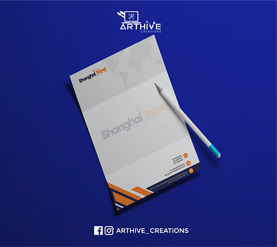 Letterhead design for Shanghai Travel branding design graphic design illustration illustrator logo photoshop social media design ui vector