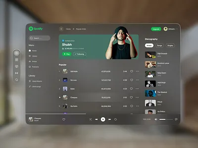 Spotify Vision PRO 3d animation branding design graphic design illustration logo typography ui vector
