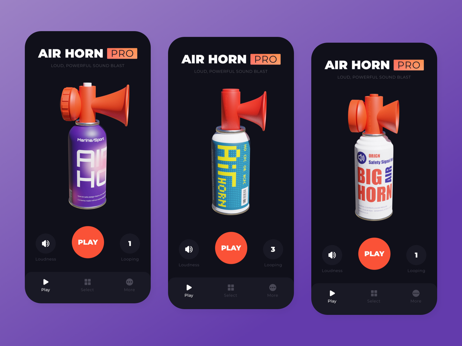 Air Horn App by PicNut on Dribbble