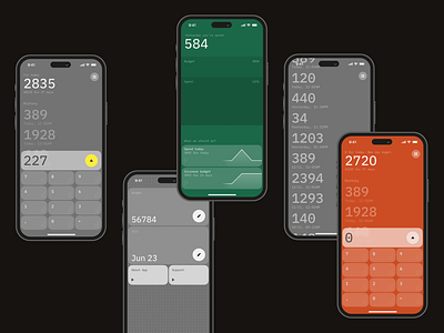 Expense tracker app app expense tracker finance flat green grey ios minimalism mobile red simple ui