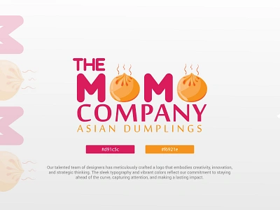 Food logo - The momo company adobe asianfoodlogo brochure design foodieheaven foodlogo graphicdesigner innovatixhubdesign logo logo lesson logo mark logoart logobook logodesign minimalist logo restaurantogo savortheflavor themomocompany vector