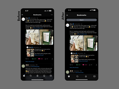 Revamp: Search Feature in Twitter Bookmarks app design ui ui design ux uxdesign