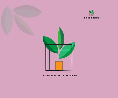 Green house brand logo branding colorful company design food graphic design green house illustration logo office organic premium shop vector