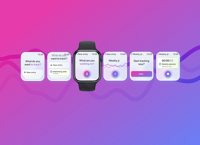 Time tracker apple watch ui ux voice interface
