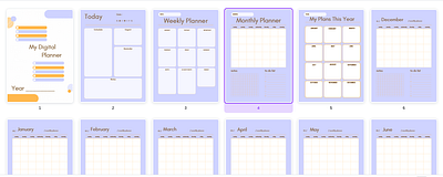 Printable Planner downloads organizer planner printables