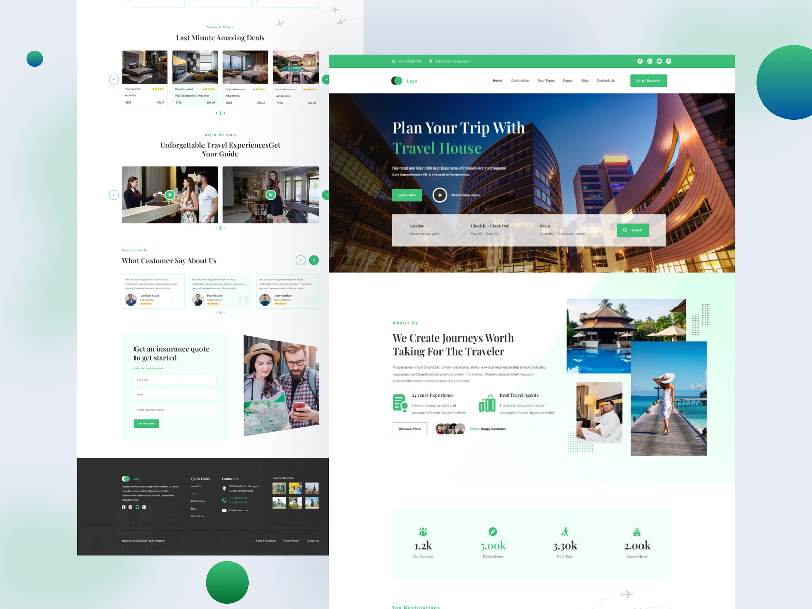 Hotel booking Landing Page Design by Arafat's World on Dribbble