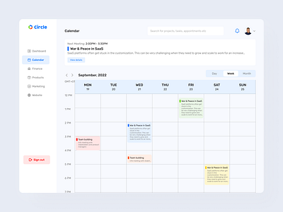 Calendar app calendar dashboard design mobile app notification product design product management project management ui uiux ux