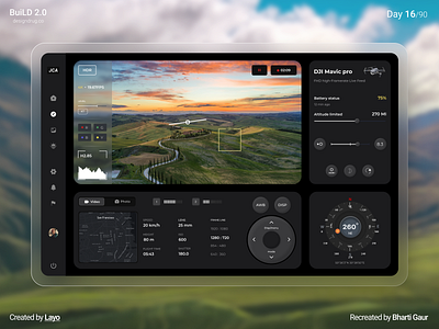 DJI Mavic Pro Interface Concept app app design design dji drone figma interface landscape ui ux