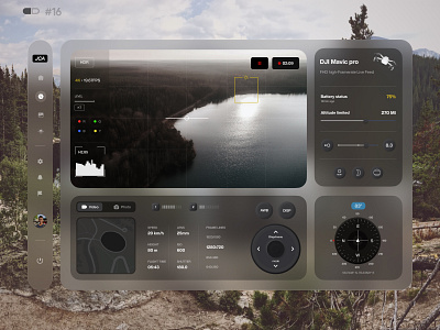 DJI Mavic Pro Interface Concept - Build 2.0 UI Challenge branding build design designdrug mavicpro spatial spatialdesign spatialui uidesign uiux watchmegrow