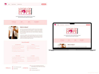 Hair Donation Website Redesign design donation figma ngo redesign source sans pro ui ui design website