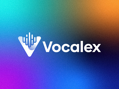 Vocalex - Letter V + Musical Wave Modern Logo Design album audio branding creative logo design icon letter v logo logotype modern logo music editor music logo musician piano player record sing song sound symbol