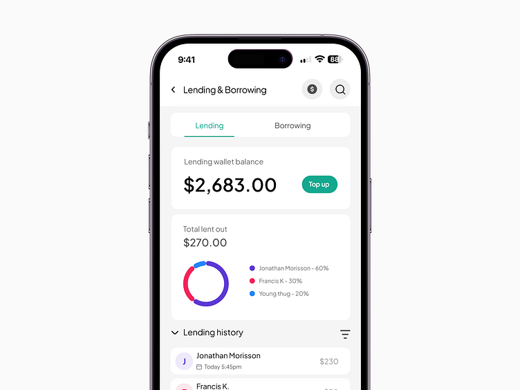 Lending App by Philip Oroni on Dribbble