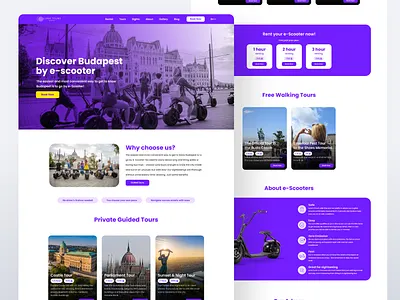 Luna Tours - E-Scooter UI/UX graphic design hungarian hungary ui ui design ux ux design web webdesign