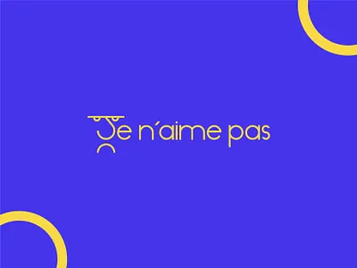 Je n'aime pas logo design accounting branding circle electric blue illustrator letter j logo design yellow
