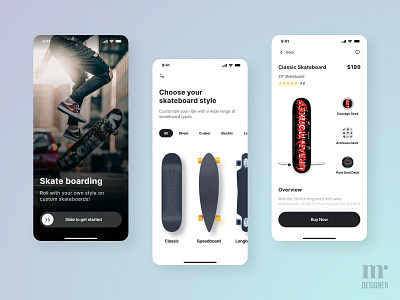 Custom Skateboard App - Daily UI 033 app custom skateboard app cutomize product design dribbble ecommerce interaction design mobile app product purchase skateboard ui ux