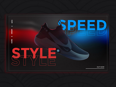 NIKE Poster design fashion glass effect nike photoshop poster running shoes speed style ui
