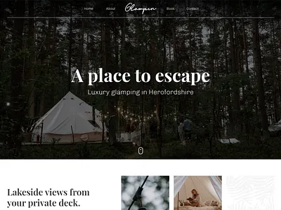 Glampin Webflow Template camping design glamping html5 interaction interactions 2.0 javascript ui webflow website