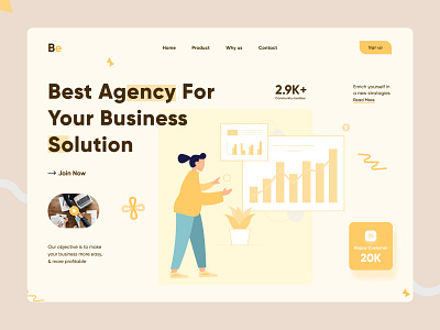 Be Business Agency Website agency best shot business clean design dribbble illustration landing minimal ui ux website website design