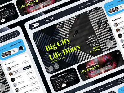 Podcast Platform. audiocontent branding design dribbble 2023 interface podcast podcast platform podcasttrends podcastui product design ui user experience user interface ux web web design