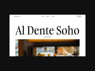 London restaurant design proposals black elegant hero minimal minimalist minimalstic photos restaurant serif web design white
