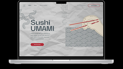 Landing page for Sushi Umami animation art design graphic design landing landing page landingpage ui ux web web design webdesign website