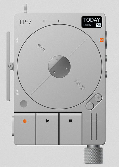 TP - 7 Field Recorder UI design control graphic design illustration system ui vector