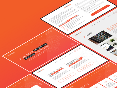 Corporate Website - Portfolio blog brain branding dev logo orange portfolio tech ui ux