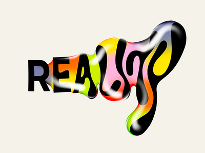 Reality colourful design digital art digital painting font graphic design illustration lettering logo playful type typeface