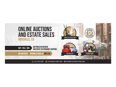Facebook Cover Online Auction Company ad banner banner design facebook