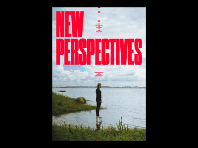 NEW PERSPECTIVES /418 clean design modern poster print simple type typography