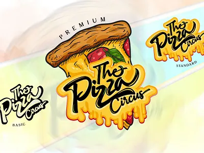 "The Pizza Circus" Lettering Logo. branding design flat logo illustration logo logo design logodesign typography ui vector