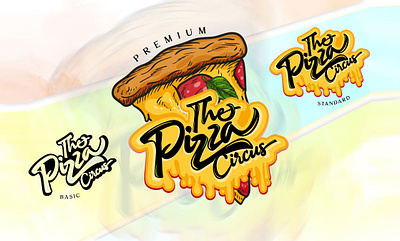 "The Pizza Circus" Lettering Logo. branding design flat logo illustration logo logo design logodesign typography ui vector