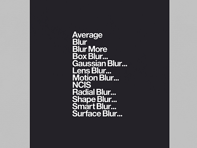 NCIS Blur | Typographical Poster action blur funny graphics humour poster simple text tvshow typography