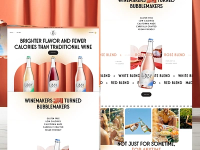 Drink Libby brand branding clean concept design drink drink libby home homepage interface libby proposal ui ux web web design wine