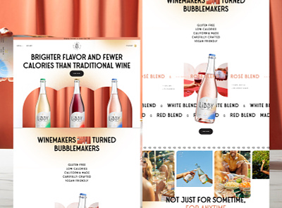 Drink Libby brand branding clean concept design drink drink libby home homepage interface libby proposal ui ux web web design wine
