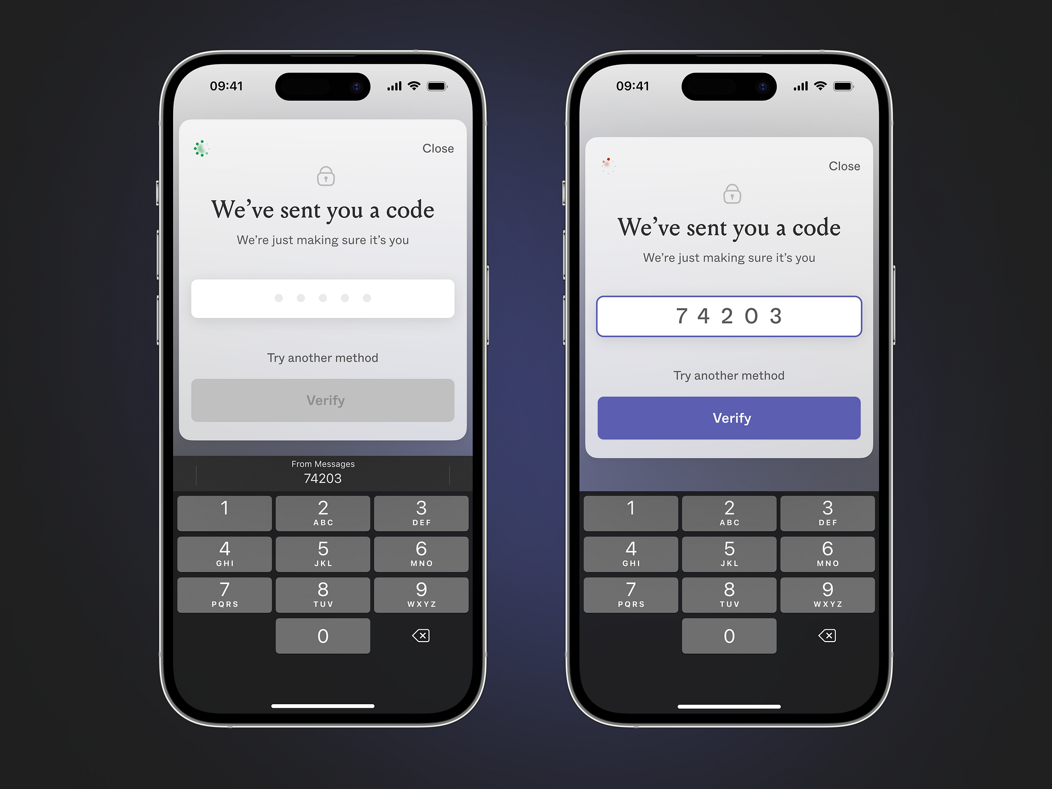 two factor authentication by dragos on Dribbble