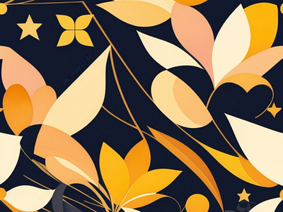 Autumn Flowers - Pattern cicacecilia deco design fabric illustration pattern