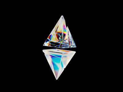 Ethereum Crypto Icon 3d app bank blender c4d crypto design dispersion fintech icons illustration redshift