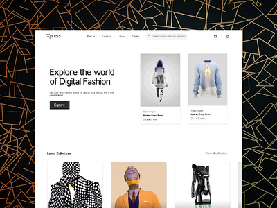 Digital fashion web3 store design fashion graphic design ui ux web3