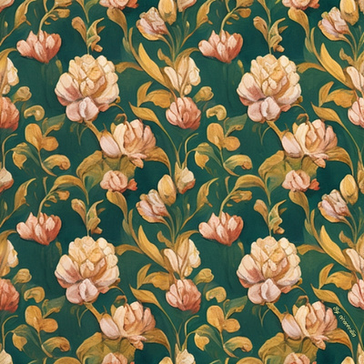 Tea Flowers - Pattern cicacecilia deco design fabric illustration pattern