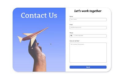 Contact Form animation ui