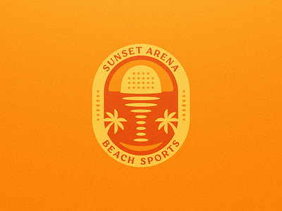 Sunset Arena Beach Sports - Beach Tennis logo badge beach beachtennis brand logo padel sport summer sun sunset tennis