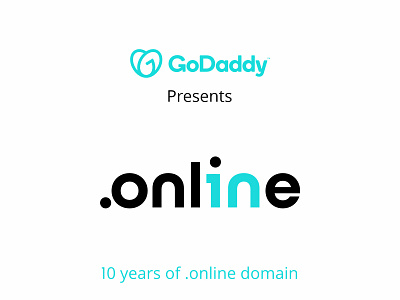 10 years of .online domain, anniversary logo design 10 years 10th anniversary birthday business celebrating celebration domain registrar godaddy host letter mark logo logo design logotype online tld top level domain web hosting word mark wordmark