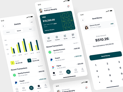 💸 Cashflow - Fintech App app bank design finance fintech mbanking mobile app money ui ux
