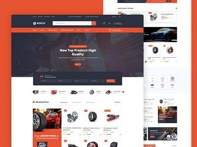 Bosch - Auto Parts Website 3d animation automotive automotive portal branding car car parts design drive graphic design illustration logo motion graphics parts portal repair service ride service transport ui