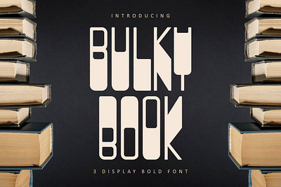 Free Display Bold Font - BULKY BOOK bulky font cover font free font