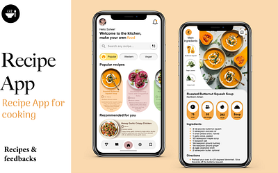 Recipe App app branding design illustration ui