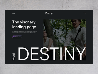 Destiny - layout exercise design graphic design hero section landing page ui uxui visual design web design