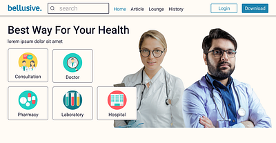 Health Care Website Concept health ui website